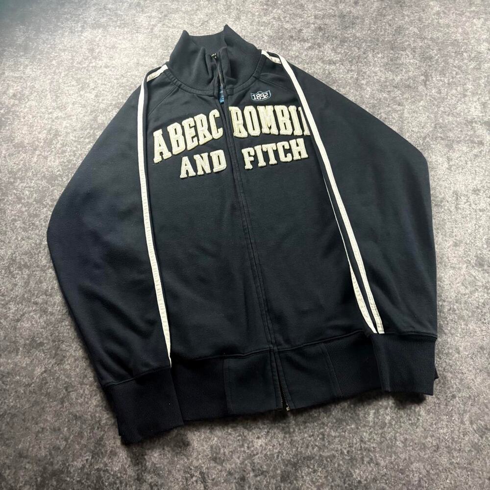 Vintage Abercrombie & Fitch Men’s XL Muscle Track Jacket Full Zip Spellout